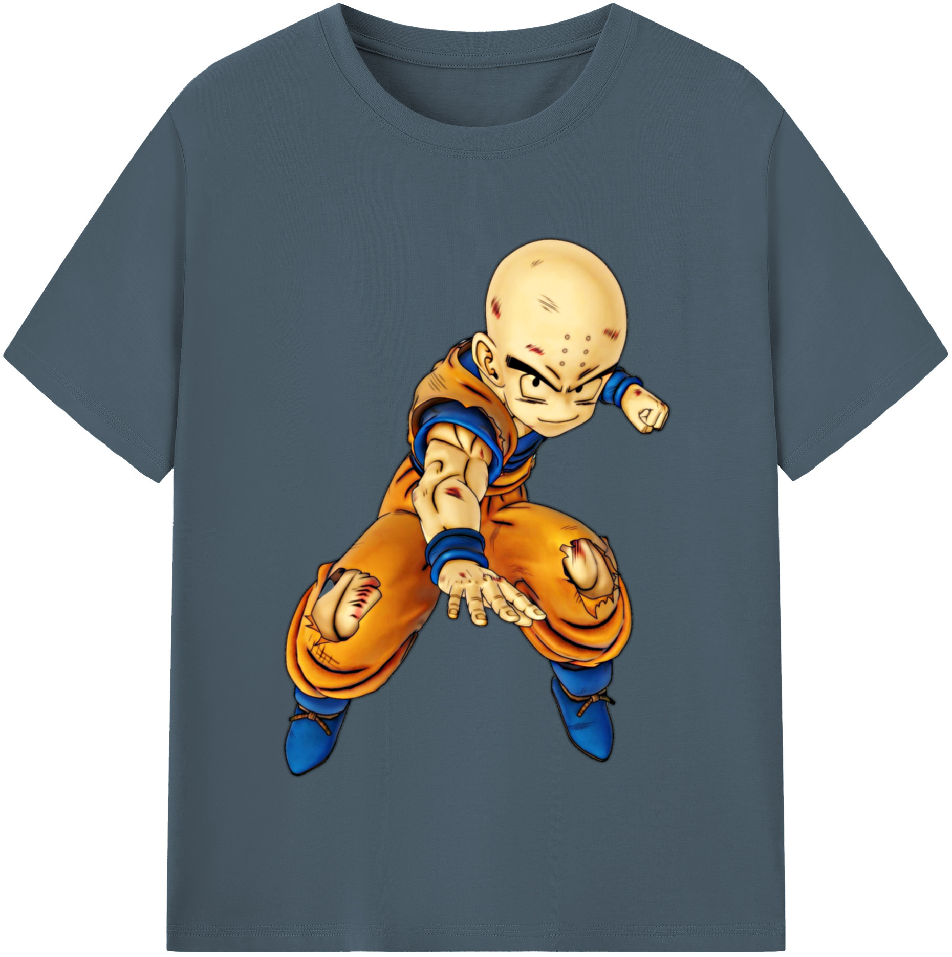 （画像用） ドラゴンボール クリリン DRAGON BALL krillin 綿100％半袖Tシャツ（フロントプリント）
